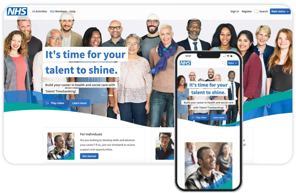 NHS Talent Timebanking professional network image